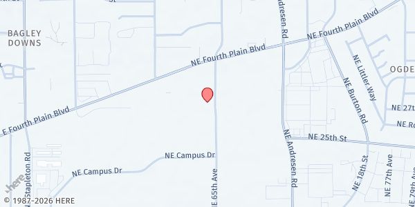 Map showing The Giving Closet at 2804 NE 65th Ave, Vancouver, WA