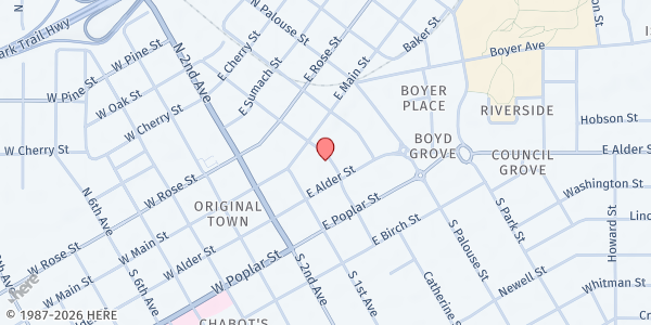 Map showing Helpline-Walla Walla at 16 S Colvile Street, Walla Walla, WA