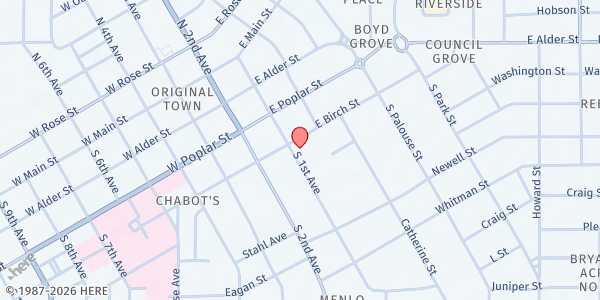 Map showing Pantry Shelf of Walla Walla at 325 S 1st Ave, Walla Walla, WA