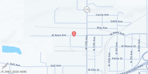 Map showing Walla Walla Alliance for the Homeless at 1181 W Rees Ave, Walla Walla, WA