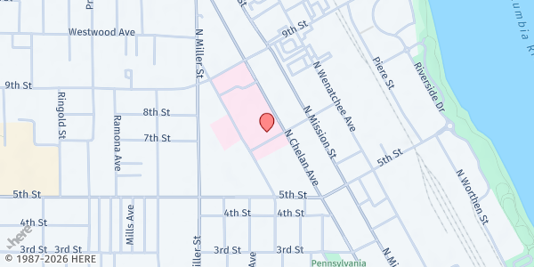 Map showing SAGE at 710 N Chelan, Wenatchee, WA
