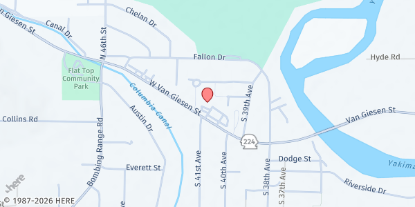 Map showing Tri-Cities Food Bank at 4096-F Van Giesen Ave, West Richland, WA