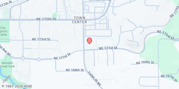 Map showing Woodinville Storehouse at 17110 140th Ave NE, Woodinville, WA