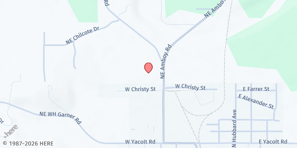 Map showing Lewis River Mobile Food Bank - Yacolt Community Church at 34502 NE Amboy Road, Yacolt, WA