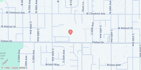Map showing Catholic Charities Serving Central Washington - Yakima at 5301 Tieton Dr, Yakima, WA