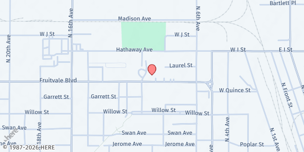 Map showing OIC of Washington - Yakima at 815 Fruitvale Blvd, Yakima, WA