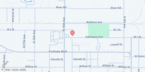 Map showing OIC of Washington - Yakima at 1419 Hathaway St, Yakima, WA