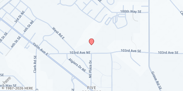 Map showing Yelm Prairie Christian Center at 501 103rd St, Yelm, WA