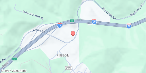 Map showing Catholic Charities WV - Amma at 3901 Amma Rd., Amma, WV