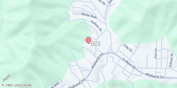 Map showing ANSTED MINISTRY CENTER at 103 CEMETERY STREET, ANSTED, WV