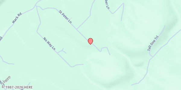 Map showing ST PETER CHURCH OF DELIVERANCE at 536 ST. PETER LANE, AUGUSTA, WV