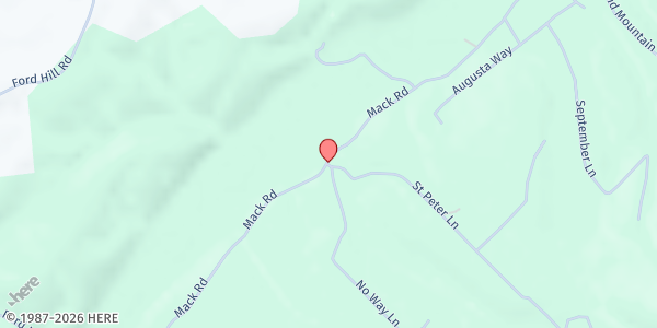 Map showing St. Peter Church of Deliverance at 536 St. Peter Lane, Augusta, WV