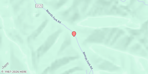 Map showing S.A.L.S. - BEARDS FORK at 1862 BEARDS FORK ROAD, Beards Forks, WV