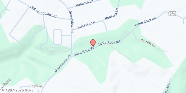 Map showing GRANDVIEW CHRISTIAN CHURCH - WVOS at 185 TABLE ROCK ROAD, BEAVER, WV