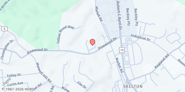 Map showing Beckley Dream Center at 224 Pinewood Drive, Beckley, WV