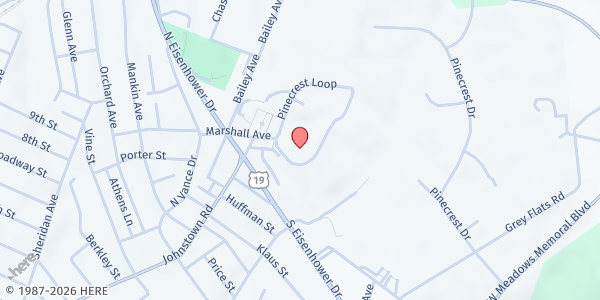 Map showing Pine Haven at 103 South Eisenhower Dr., Beckley, WV