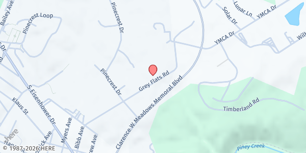 Map showing Raleigh County Community Action Association Inc at 299 Grey Flats Road, Beckley, WV