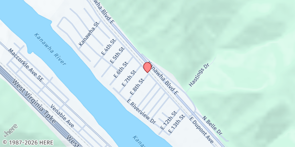 Map showing City of Hope at 714 E Dupont Avenue, Belle, WV