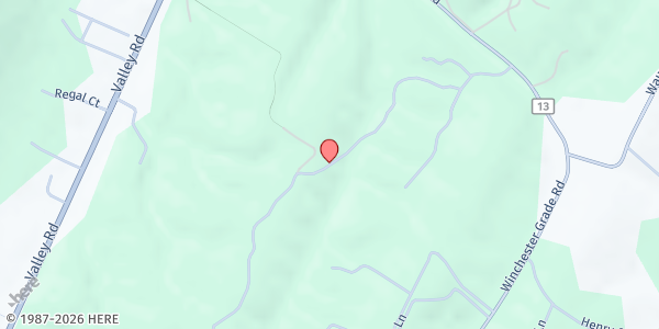 Map showing God's Storehouse at Honeycrest Dr., Berkeley Springs, WV