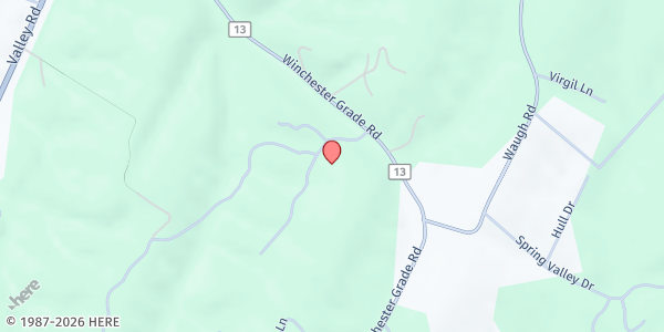 Map showing GODS STOREHOUSE - MORGAN at 103 HONEYCREST DR, BERKELEY SPRINGS, WV