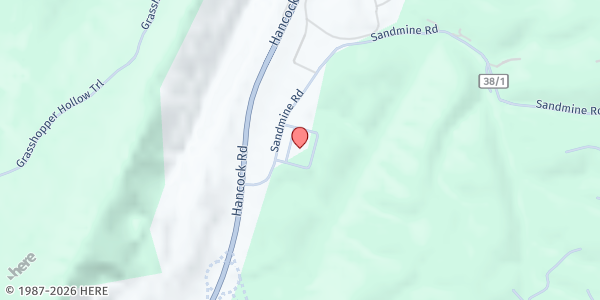 Map showing MORGAN COUNTY STARTING POINTS - WVOS at 106 Sand Mine Rd. Suite 6, BERKELEY SPRINGS, WV