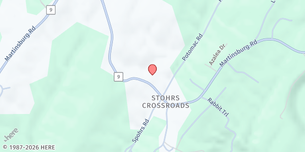 Map showing THE GIFT OF GRACE at 5377 MARTINSBURG ROAD, BERKELEY SPRINGS, WV