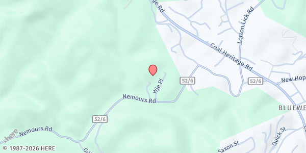 Map showing KINGDOM BUILDERS MINISTRY at 2007 COAL HERITAGE RD, BLUEFIELD, WV