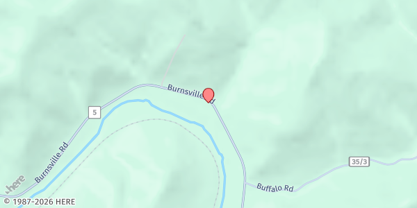 Map showing Little Kanawha Independent Church at 1259 Burnsville Rd, Burnsville, WV