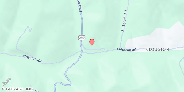 Map showing Cameron High School at 2012 Blue and Gold Rd., Cameron, WV