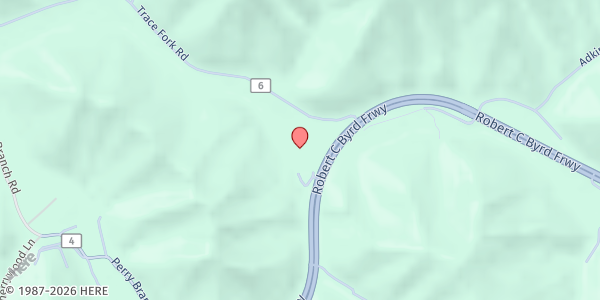 Map showing Crawley Creek Christian Center at Crawley Rd, Chapmanville, WV