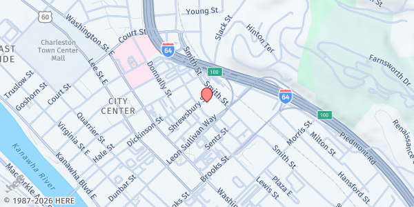 Map showing Covenant House at 600 SHREWSBURY ST, CHARLESTON, WV