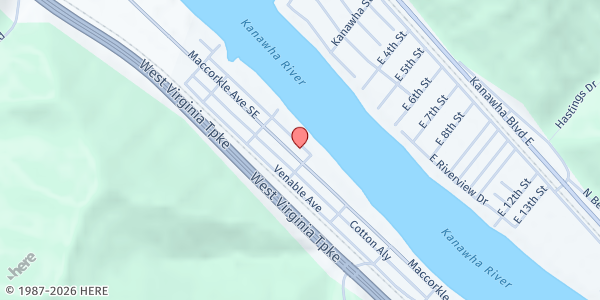 Map showing EnAct Community Action - Charleston at 12404 MacCorkle Ave., Charleston, WV