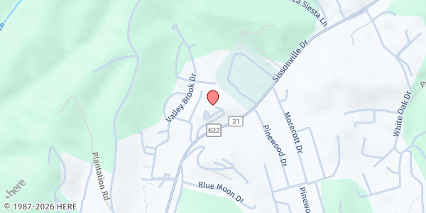 Map showing Sissonville Food Pantry at 6823 Sissonville Dr, Charleston, WV