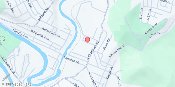 Map showing Central West Virginia Community Action - Clarksburg at 445 W. Main St, Clarksburg, WV