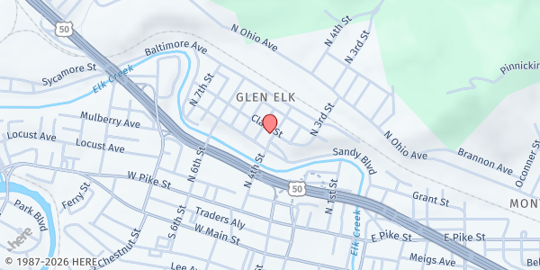 Map showing Clarksburg Mission Community at 312 N 4th St, Clarksburg, WV