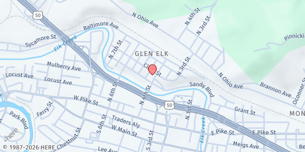 Map showing CLARKSBURG MISSION - WVOS at 312 N 4TH STREET, CLARKSBURG, WV