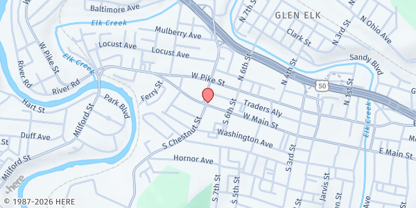 Map showing Food Distribution Center - Criss Cross Inc. Family Matters at , Clarksburg, WV