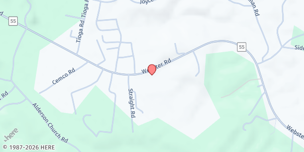 Map showing Celebrate Recovery Craigsville at First Baptist Church at 16664 W Webster Rd, Craigsville, WV