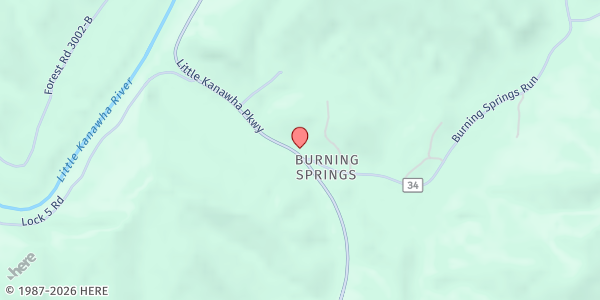 Map showing CRESTON COMMUNITY FOOD PANTRY at 8405B LITTLE KANAWHA PARKWAY, CRESTON, WV