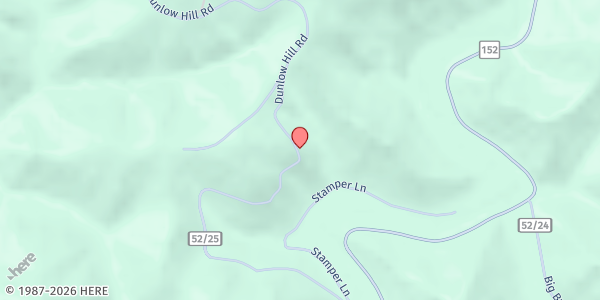 Map showing Cabwaylingo Food Pantry & Soup Kitchen at 1475 Left Fork Dunlow Bypass Road, Dunlow, WV