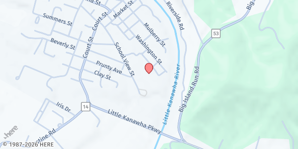 Map showing COMMUNITY RESOURCES INC - WIRT CO at 74 Senior Circle, ELIZABETH, WV
