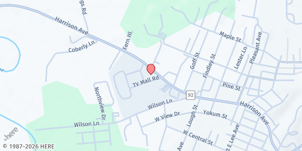 Map showing Catholic Charities WV - Elkins at 1513 HARRISON AV SUITE C-10, ELKINS, WV