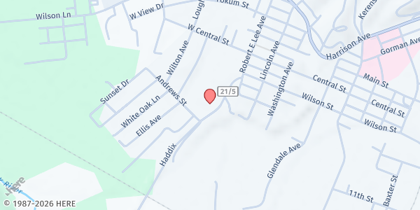 Map showing Randolph County Family Resources Network at 142 Robert E Lee Ave, Elkins, WV