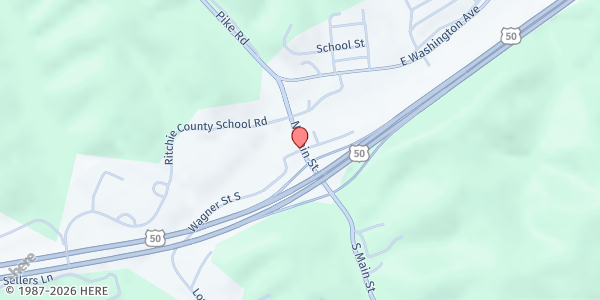 Map showing Community Resources - Ritchie County at HC 83 Box 9, Ellenboro, WV