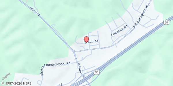Map showing PACKS of Plenty/Regeneration - Ellenboro at 100 School St., Ellenboro, WV