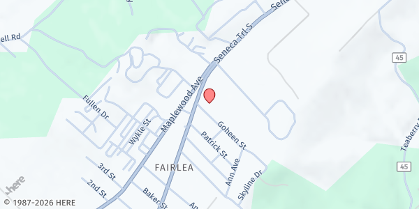 Map showing The Salvation Army - Fairlea at 149 Goheen St., Fairlea, WV