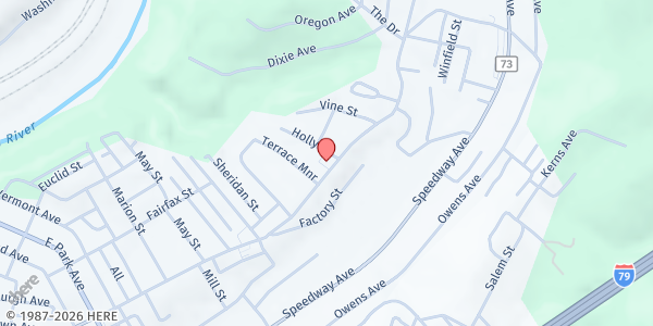 Map showing FAIRMONT FIRST CHURCH OF NAZARENE at 1602 MORGANTOWN AVE, FAIRMONT, WV