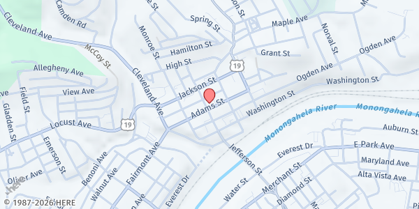 Map showing Hillview Baptist Church Food Pantry at Rt 8 Box 394-C, Fairmont, WV