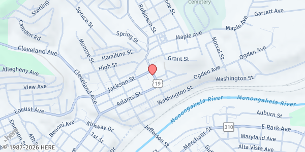 Map showing Soup Opera - Fairmont at 425 Quincy St, Fairmont, WV