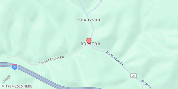 Map showing ALWAYS BLESSED CONNECTIONS at 44 SPRUCE GROVE RD, FRAMETOWN, WV